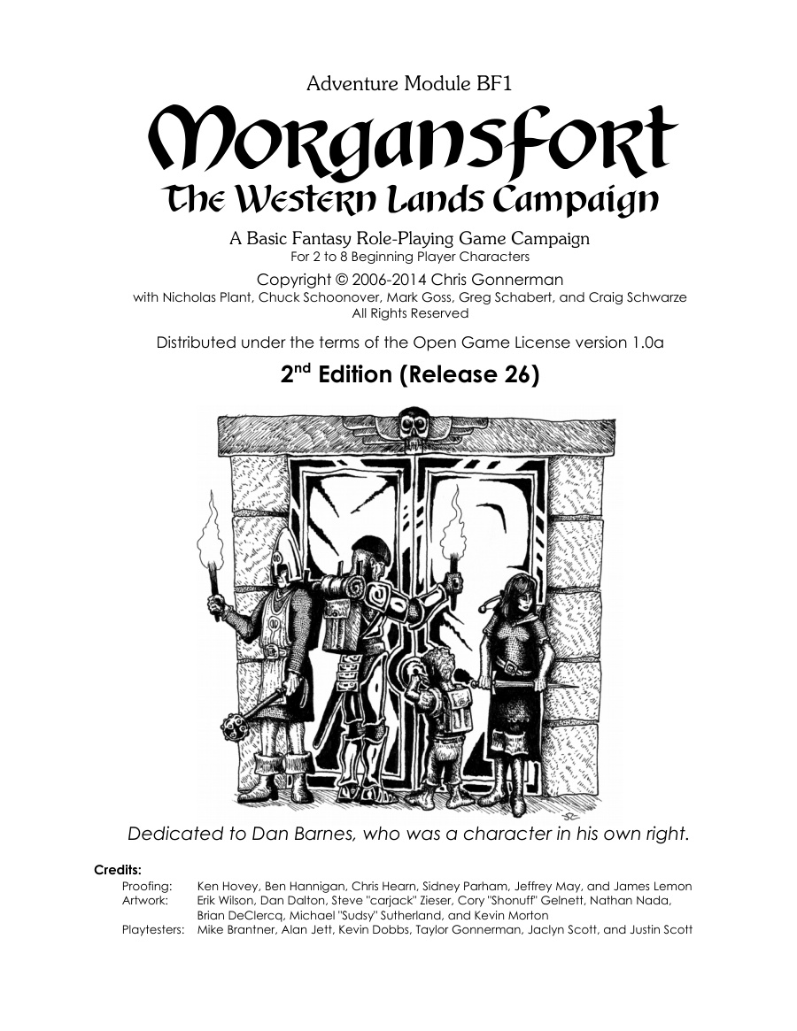 Morgansfort: As Terras do Oeste — campanha inicial (Basic Fantasy)