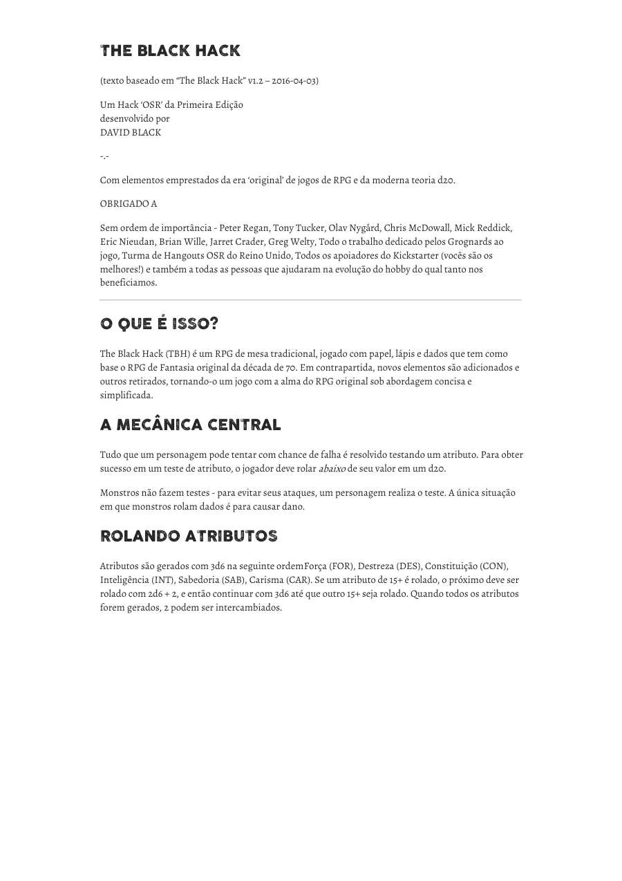 The Black Hack — edição brasileira (v1.1)
